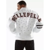 Exclusive Pelle Pelle Studded Letterman White Jacket