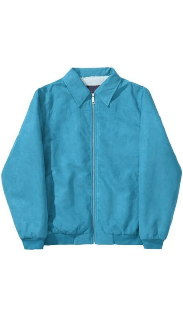 Pelle Pelle Suede Turquoise Basic Wool Jacket