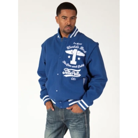 Exclusive Pelle Pelle Blue Varsity Jacket