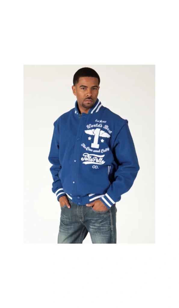 Exclusive Pelle Pelle Blue Varsity Jacket