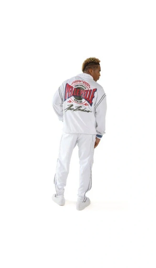 Pelle Pelle Men White MB Wool Tracksuit | Throwback Series