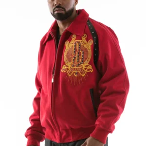 Pelle Pelle Men Red Top Brass Wool Jacket