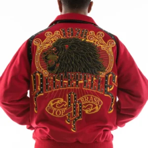 Pelle Pelle Men Red Top Brass Wool Jacket view 2