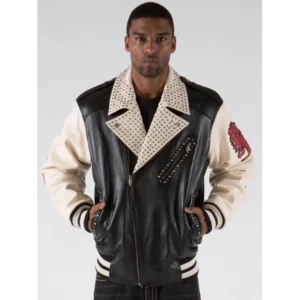 Bold Pelle Pelle Varsity Biker Plush Jacket