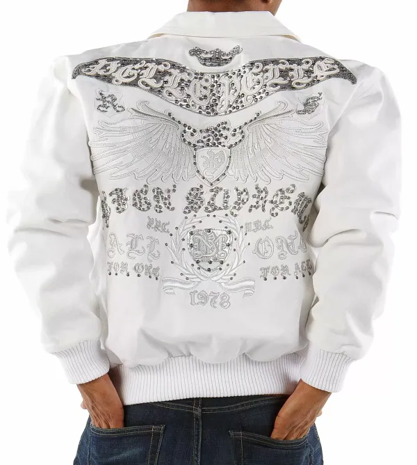 Pelle Pelle White Zipper Wool Jacket view 2
