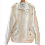 Pelle Pelle White Vintage Bomber Jacket