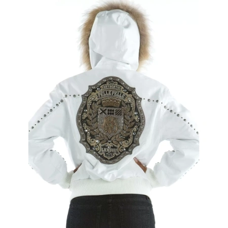 PELLE PELLE HOODED WHITE JACKET