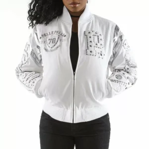 Pelle Pelle White Varsity Jacket