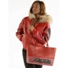 Pelle Pelle Women Red Fur Hooded Jacket