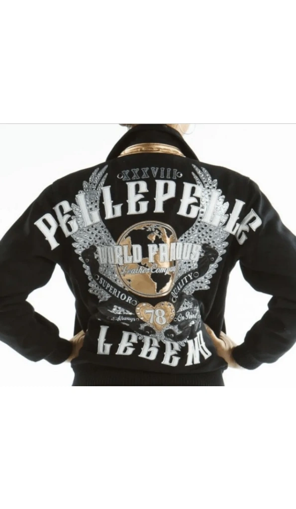PELLE PELLE VARSITY BLACK JACKET