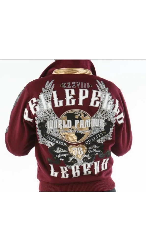 Pelle Pelle Maroon World Famous Legend Jacket