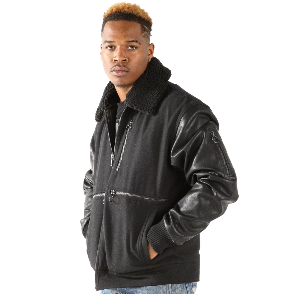 PELLE PELLE BLACK ZIPPER JACKET WONDERFUL view 3