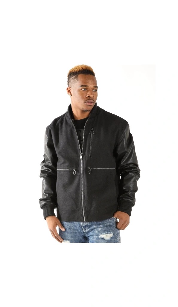 PELLE PELLE BLACK ZIPPER JACKET WONDERFUL