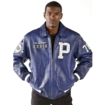 Pelle Pelle Blue MB Varsity Leather Jacket