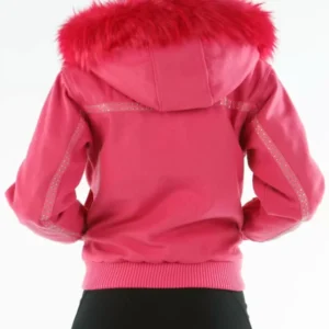 Pink Pelle Pelle Hood Wool Jacket view 2