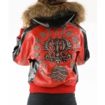 Bold Red Pelle Pelle Flawless leather Jacket