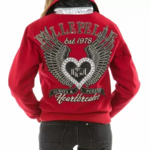 Bold Red Pelle Pelle Heart Breaker Jacket