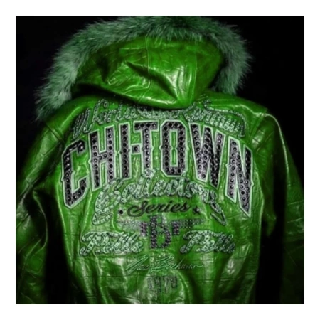 Pelle Pelle Chi Town Green Leather Jacket