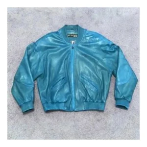 Light Blue Pelle Pelle MB Leather Jacket view 1