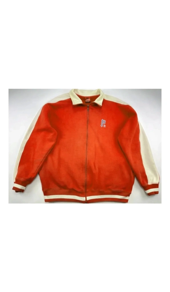Pelle Pelle Orange Varsity Cotton Jacket