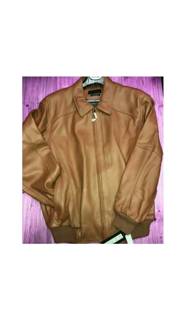 Pelle Pelle Plain Brown Leather Jacket
