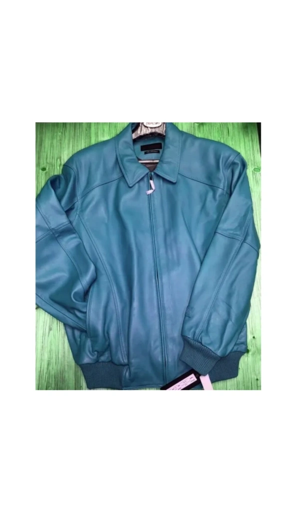 Pelle Pelle Plain Blue Leather Jacket