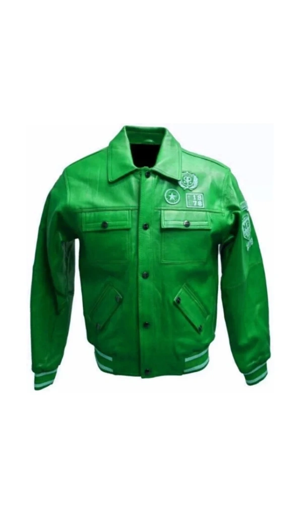 Pelle Pelle Star 1978 Green Leather Jacket
