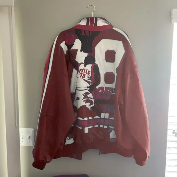 Pelle Pelle Basketball Red Leather Jacket