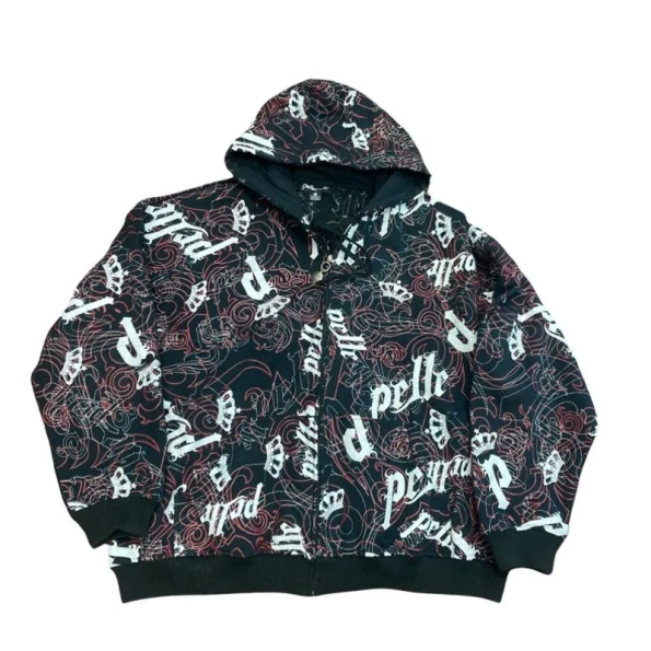Pelle Pelle Black Stylish Wool Hood Jacket | Men & Women