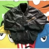 BOMBER BROWN LEATHER JACKET