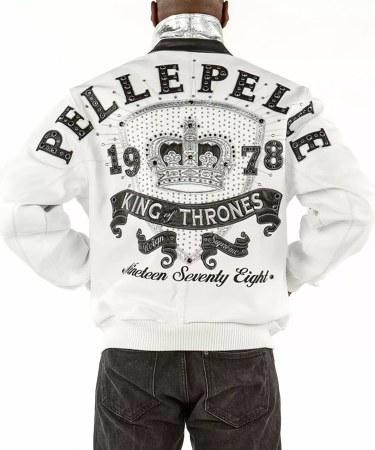 Exclusive Pelle Pelle King 1978 White Leather Jacket