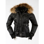 Pelle Pelle Black Winter Jacket with Fur Collar