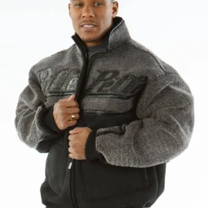 Pelle Pelle Black Grey Men Wool Jacket