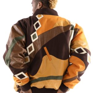 Pelle Pelle Yellow Abstract Bomber Jacket view 2
