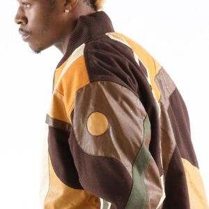 Pelle Pelle Yellow Abstract Bomber Jacket view 4