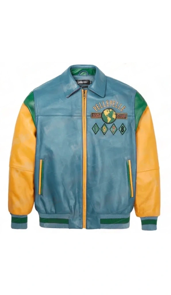 Pelle Pelle Yellow Soda Club Leather Jacket