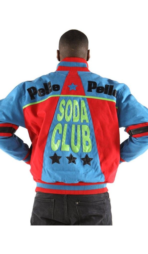 Pelle Pelle Red Blue Varsity Wool Jacket
