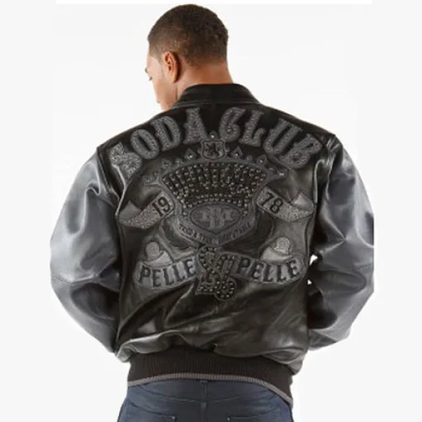 Pelle Pelle Men Soda Club Leather Jacket | Black Jacket