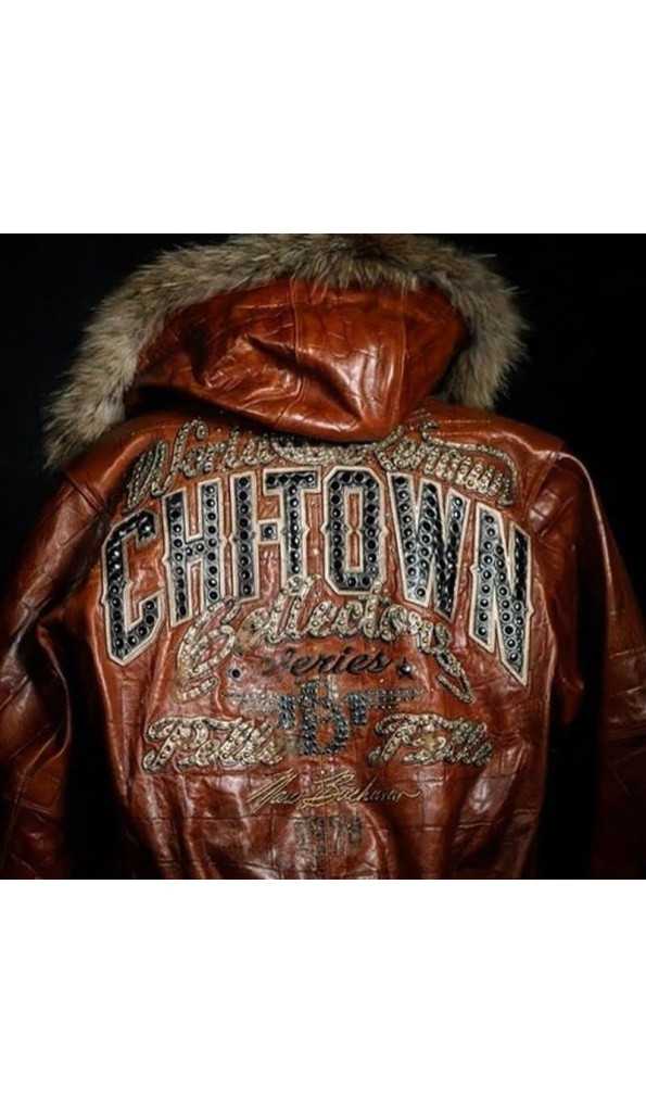 PELLE PELLE CHITOWN FUR HOODED BROWN LEATHER JACKET