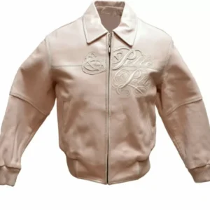 Pelle Pelle Light Pink Embossed Leather Jacket view 1