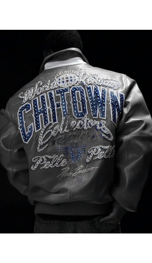 PELLE PELLE CHITOWN GRAY LEATHER JACKET