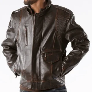 Pelle Pelle Dark Brown Ghost Leather Jacket | Men Jacket