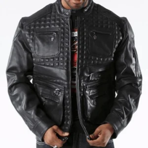 Pelle Pelle Black Burnish Mosaic Jacket | Leather Jacket