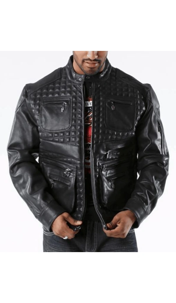 Pelle Pelle Black Burnish Mosaic Jacket | Leather Jacket