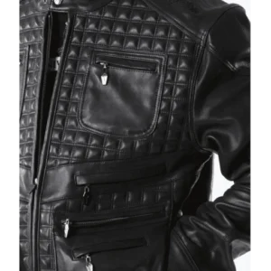 Pelle Pelle Black Burnish Mosaic Jacket | Leather Jacket view 3
