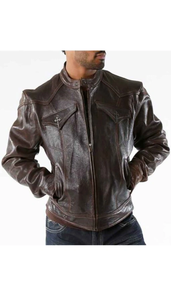 Pelle Pelle Men Ghost Biker Leather Jacket
