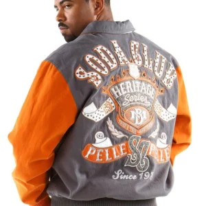 Pelle Pelle Men Soda Club MB Wool Jacket | Orange Grey