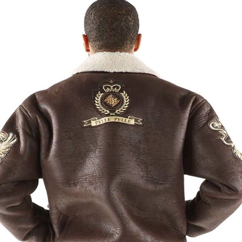 Pelle Pelle Coats Of Arm Leather Jacket | Fur Collar Jacket view 2