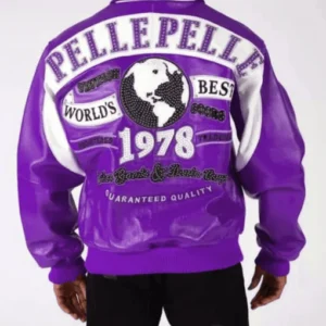 Pelle Pelle Men Purple Vintage Jacket | Leather Jacket view 2