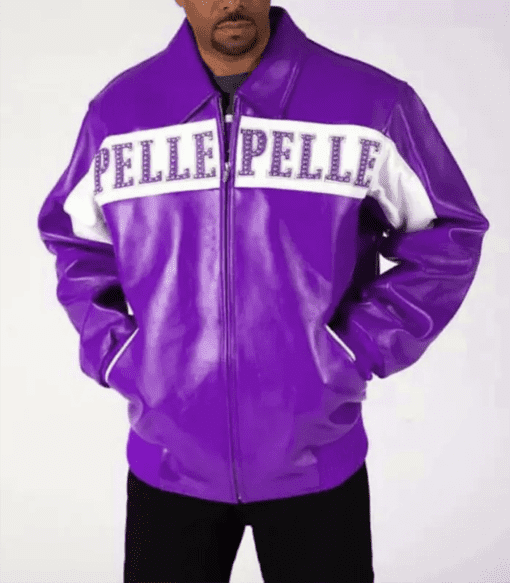 Pelle Pelle Men Purple Vintage Jacket | Leather Jacket